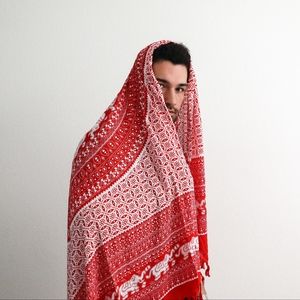 Authentic Indonesian Sarong (Red/White - Unisex)